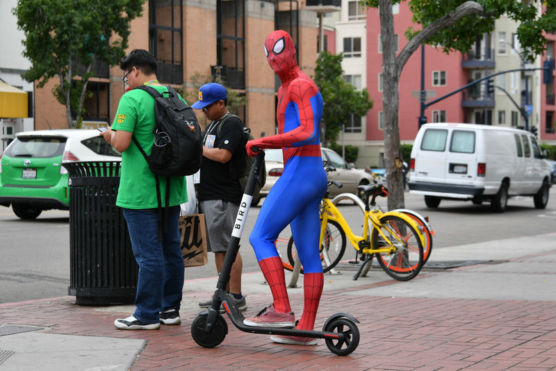 You’d think Spidey would have quicker ways of getting around San Diego.